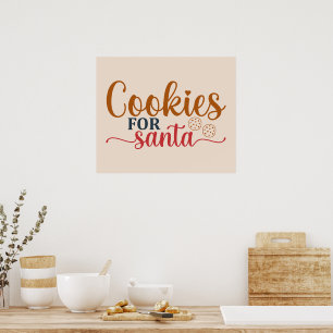 Poster Cookies Pour Père Noël