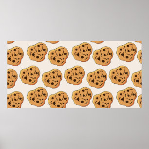 Poster Cookies vintages sans couture motif.