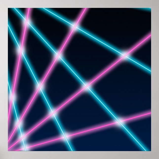 Poster Cool 80s Laser School Portrait de fond Arrière - p (Devant)