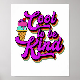 Poster Cool à être gentil - Crème de glace Vintage Rétro