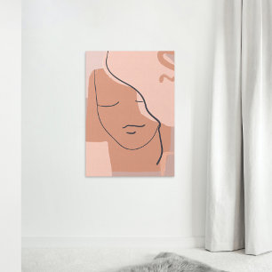 Poster cool abstract line art face 