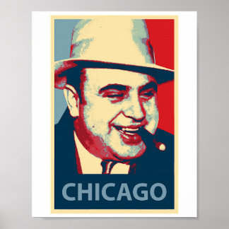 Poster Cool Al Capone Gangster italien Chicago Hope Óbámá
