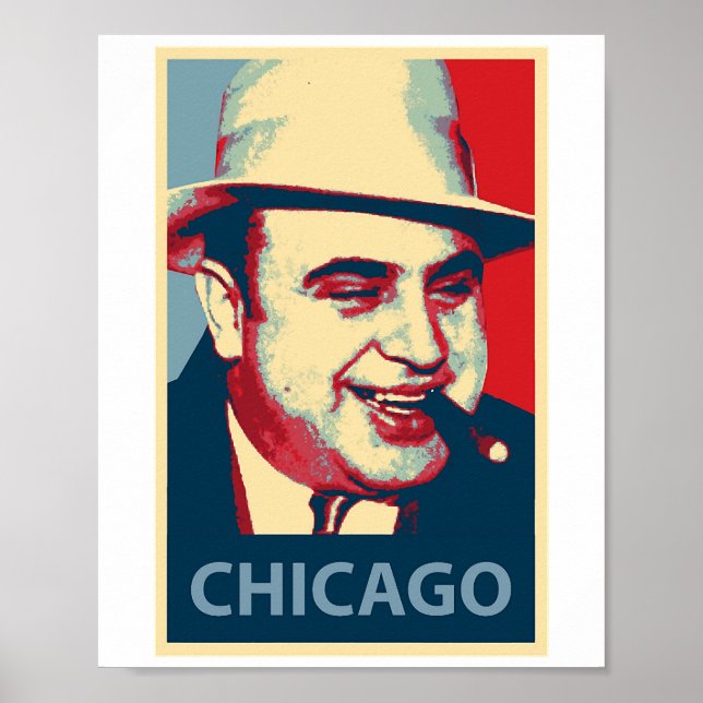 Poster Cool Al Capone Gangster italien Chicago Hope Óbámá (Devant)
