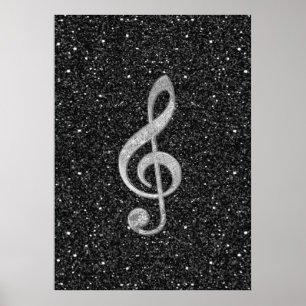 Poster Cool argent parties scintillant effet brillant tre