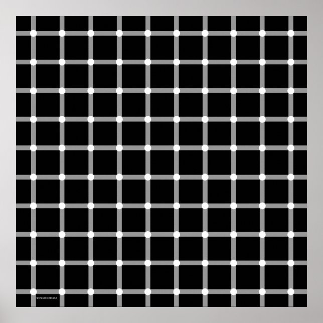 Poster Cool Art moderne d'illusion d'optique noir et blan (Devant)