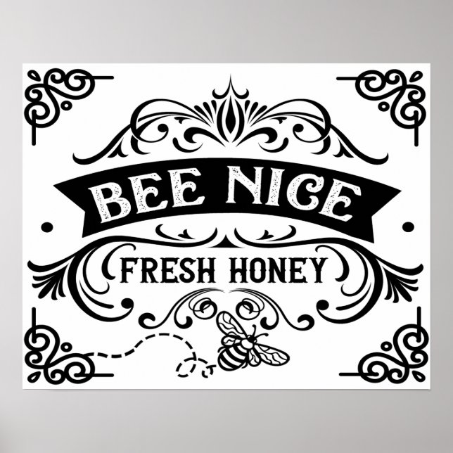 Poster Cool Be Nice Tee, Jouez sur Word Fresh Honey Farm (Devant)