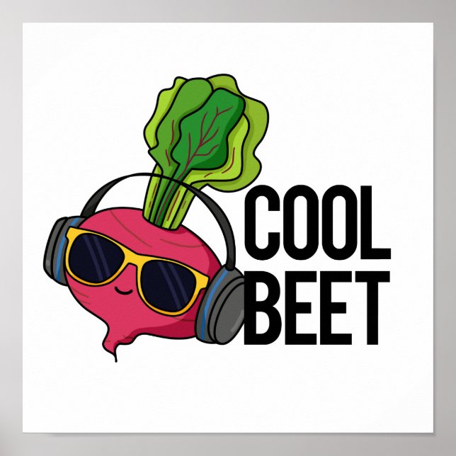 Poster Cool Beet Funny Food Beet Pun de betterave (Devant)