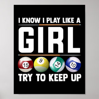 Poster Cool Billard Art Pour Femmes Joueuse De Billard 8