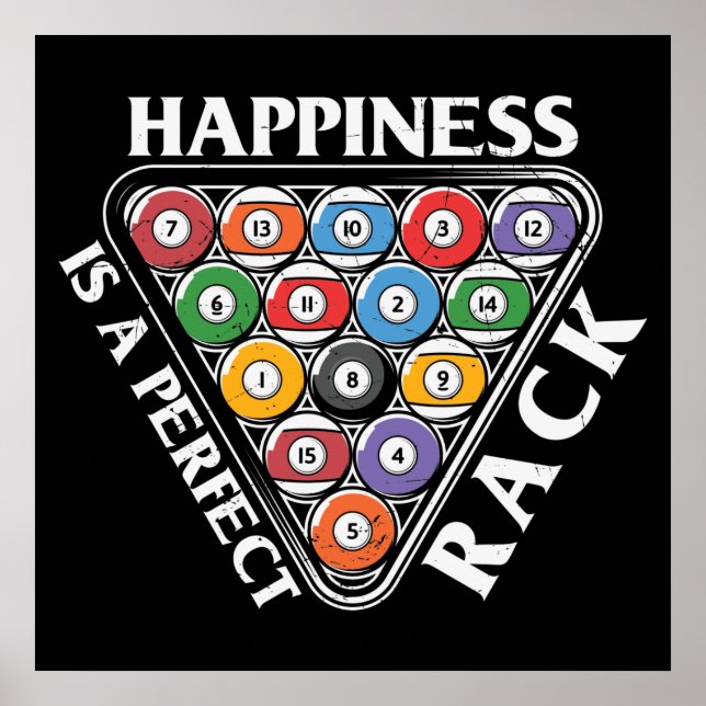 Poster cool Billiards amoureux de porte-parole (Devant)