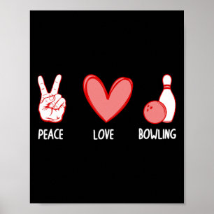 Poster Cool Bowling Pour Hommes Femmes Bowler Cible Sport