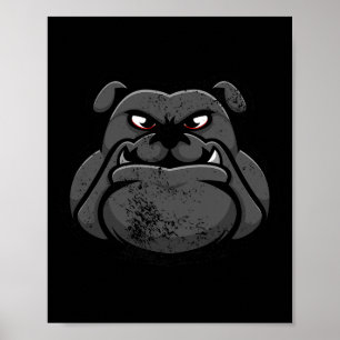 Poster Cool Bulldog Amoureux des chiens Dons Idée