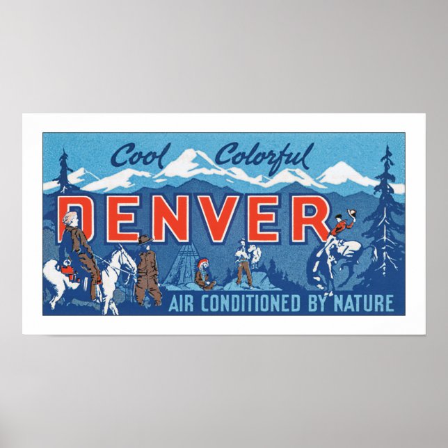 Poster Cool Colorful Denver (Devant)