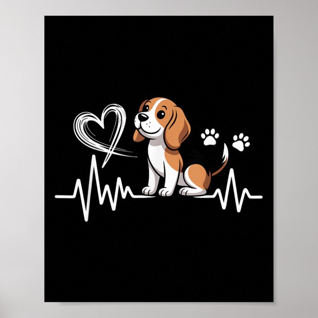 Poster Cool Conception Beagle Pour Hommes Femmes Propriét (Devant)