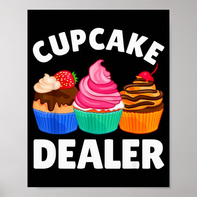 Poster Cool Cupcake Costume For Men Women Baking Cupcake  (Devant)