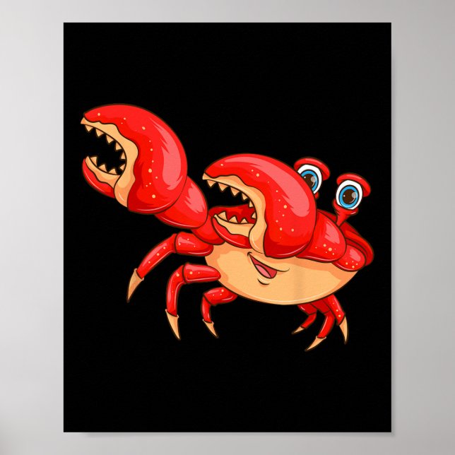 Poster Cool Dabbing Crabe Drôle Danseuse Danse de la mer  (Devant)