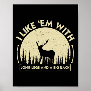Poster Cool Deer Chasse Art Pour Hommes Femmes Chasse Wil