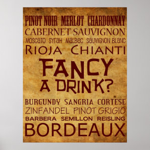 Poster Cool Envie d'un verre ? Affiche!