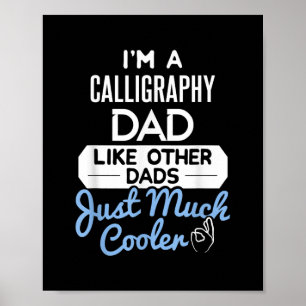 Poster Cool Fête des pères Design Calligraphie Papa
