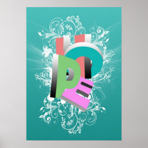 Poster Cool génial Hope mot trois dimensions effet