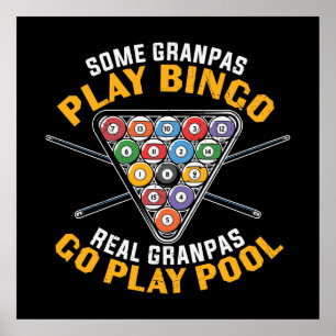 Poster cool Grandpas Billiards mot art
