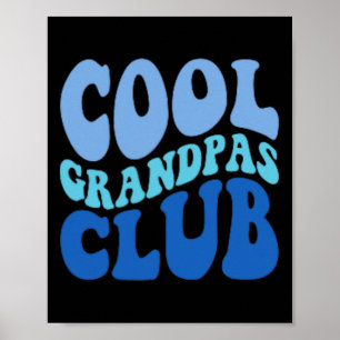 Poster Cool Grandpas Club Meilleur Grand-Père Ever Fête d
