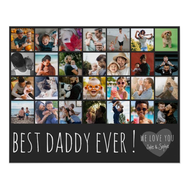 Poster Cool Grey 28 Photo Best Daddy Ever (Devant)