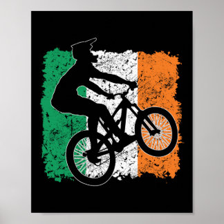 Poster Cool Ireland Flag Vintage Irish Flag Mtb Mountain 