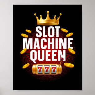Poster Cool Machine à sous Queen Art Pour Femmes Girls Ca