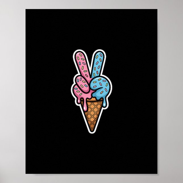 Poster Cool Meme Six Seven 67 Ice Cream Sport Drip  (Devant)
