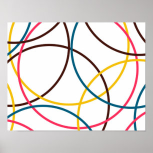 Poster Cool moderne, coloré, simple, cercles urbains tend