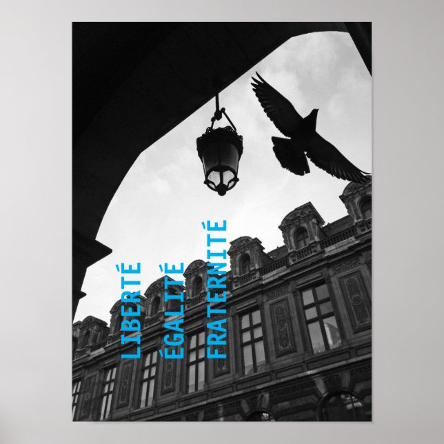 Poster Cool Moderne Liberté Unique Paris Art (Devant)