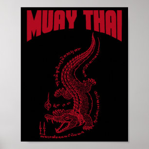 Poster Cool Muay Thai Kickboxing pour hommes