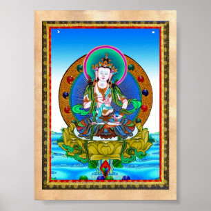 Poster Cool oriental tibetan thangka Vajrasattva tattoo
