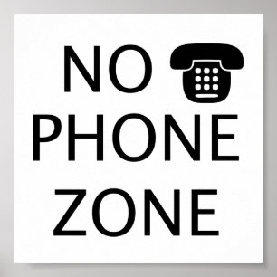 Poster cool pas de téléphone zone d'étude