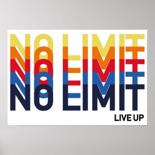Poster Cool Pas Limite Live Up Jouer Funk Pop Art