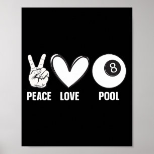 Poster Cool Pool Conception Pour Hommes Femmes Billard 8 