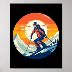 Poster Cool Pour Snowboard Et Ski Lover Dans Le Moun Blan