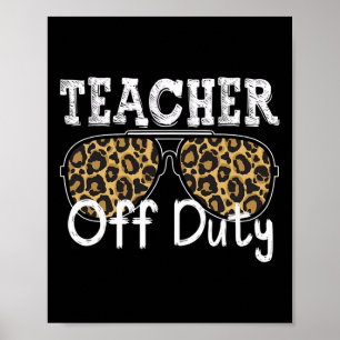 Poster Cool Professeur Hors Service Léopard Lunettes De S