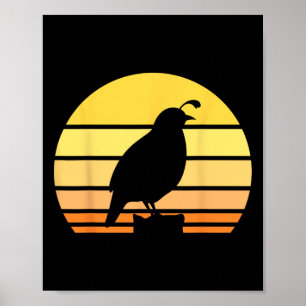 Poster Cool Quail Art Hommes Femmes Chasseur d'oiseaux Qu