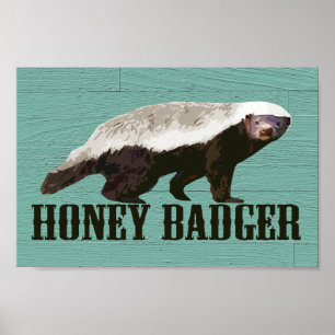 Poster Cool Rustic Honey Badger