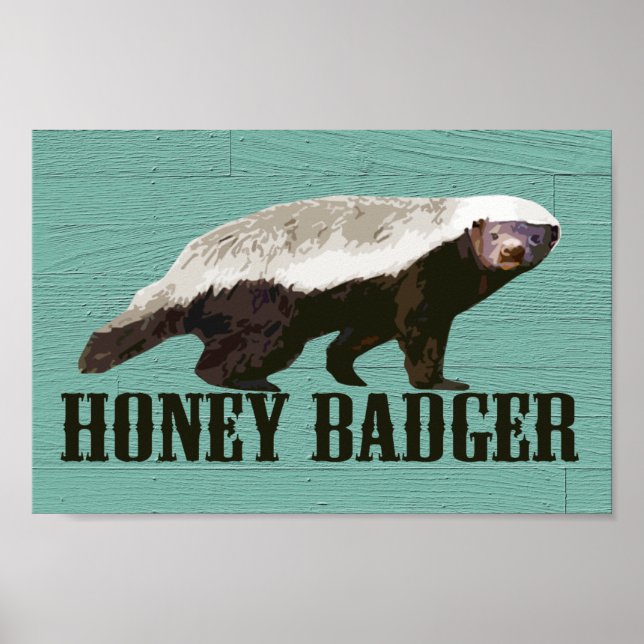Poster Cool Rustic Honey Badger (Devant)