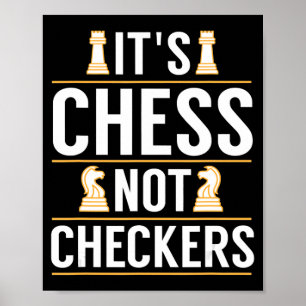 Poster cool ses échecs pas checkers chèques joueurs cadea
