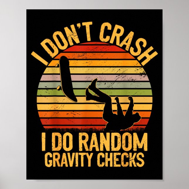 Poster Cool Skateboarding Lover Men Women Kids Skater Ska (Devant)