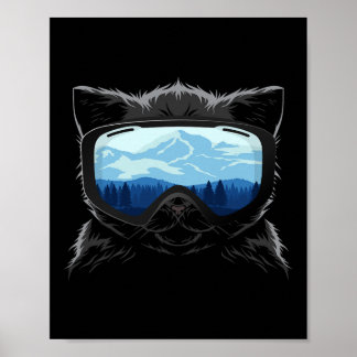 Poster Cool Snowboard For Men Women Kids Ski Lover Mounta