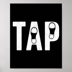 Poster Cool Tap Dancing For Men Femmes Tap Dancer Chaussu