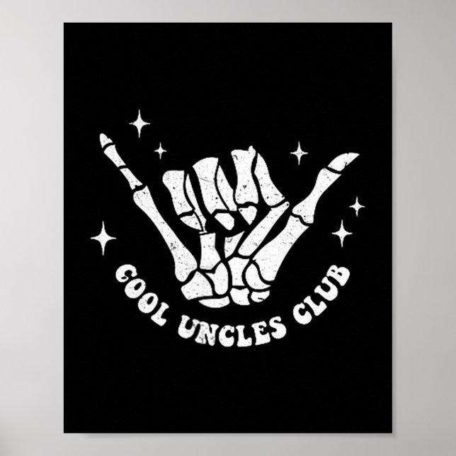Poster Cool Uncles Club Uncle Cke Birthday Father's Day  (Devant)