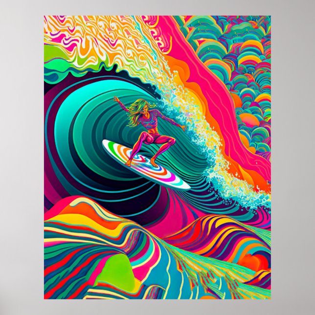 Poster Coolsurf Surf Girl - Surfgirl - Surfcamp (Devant)