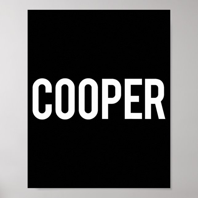 Poster Cooper - Cool New Funny Name Fan Gift Tee  (Devant)
