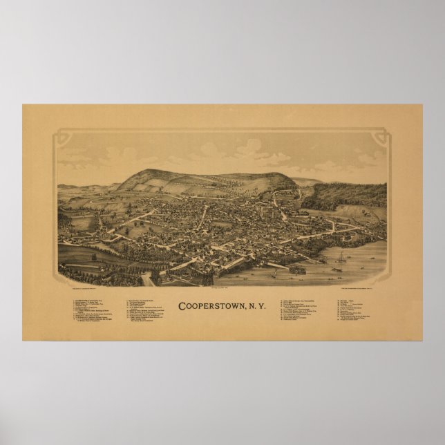 Poster Cooperstown NY 1890 (Devant)