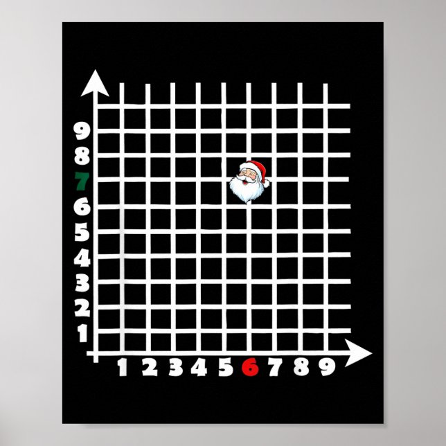 Poster Coordinate (6,7) Funny Math Teacher 67 Math Christ (Devant)